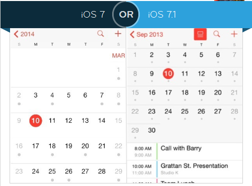 iOS 7.1 Calendar Changes
